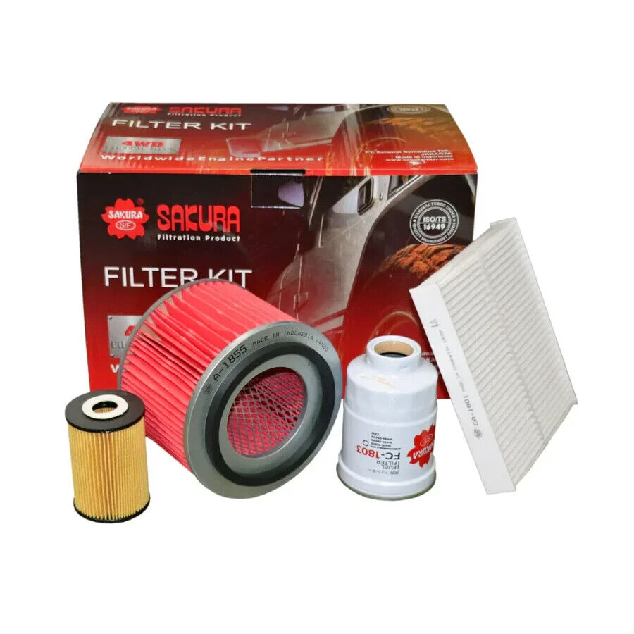 SERVICE FILTER KIT OIL AIR FUEL CABIN FOR NISSAN PATROL GU Y61 ZD30DDT 3.0L DIES