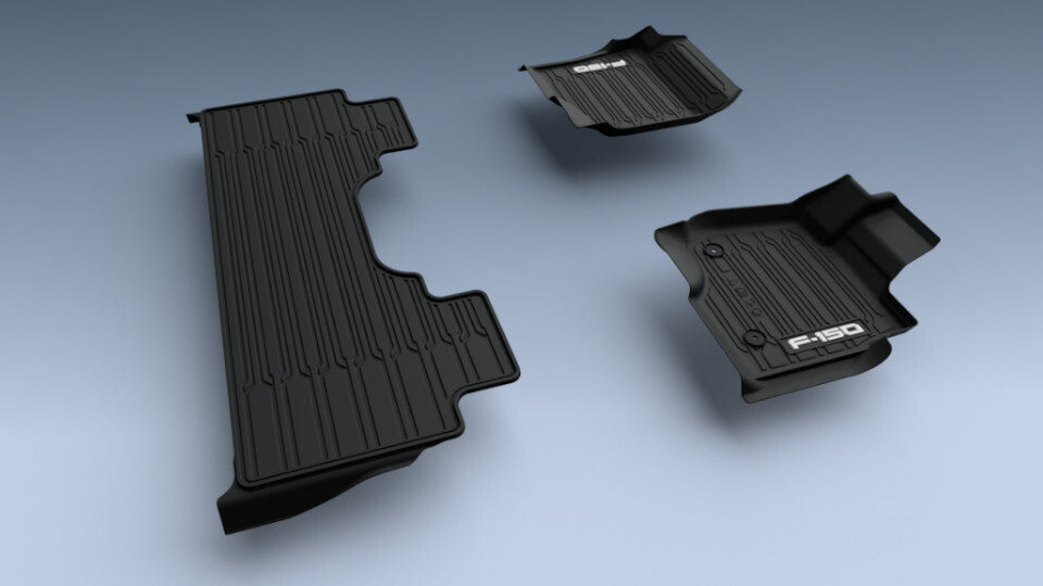 GENUINE FRONT REAR RUBBER FLOOR MAT SET FOR Ford F-150 2023-ON Lariat Model
