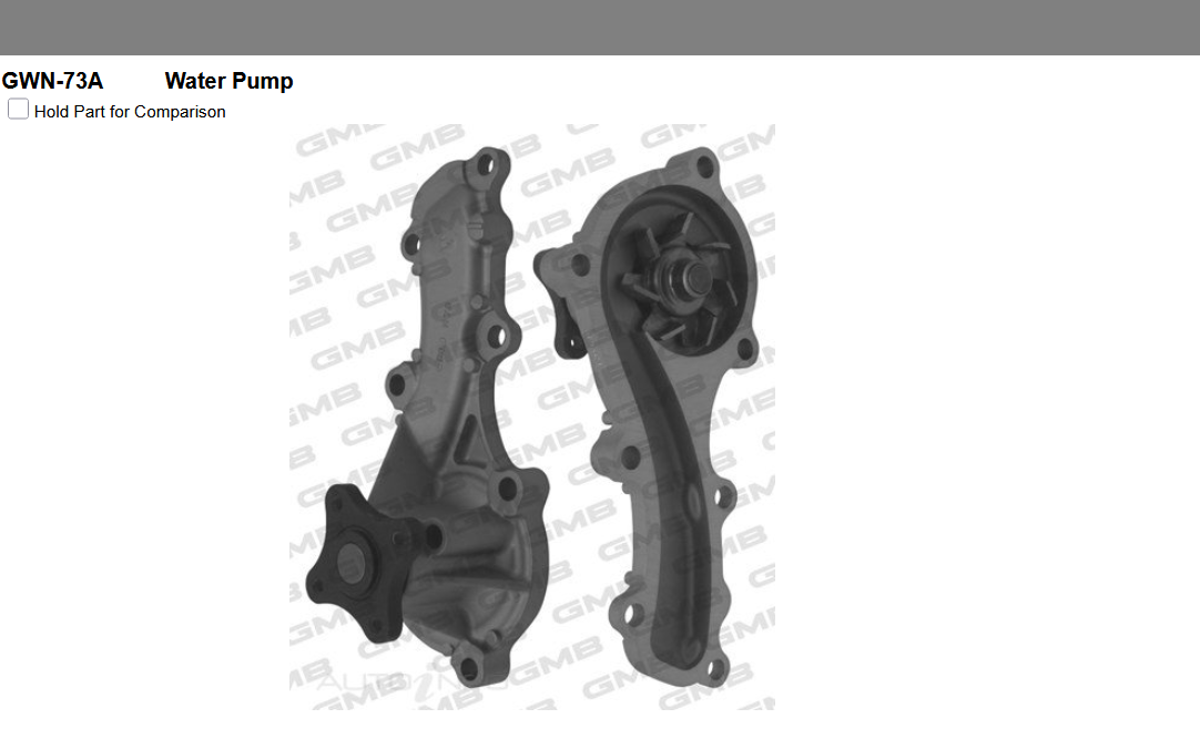 GENUINE GMB WATER PUMP+GASKET+SILICONE FOR Nissan Pulsar 1.8L N16 N-16