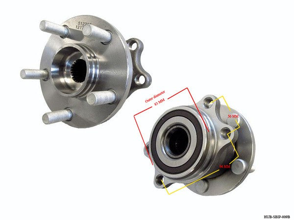 NEW RIGHT REAR Wheel HUB + BEARING FOR SUBARU IMPREZA GE/GH 09/2007 ~ 12/2011