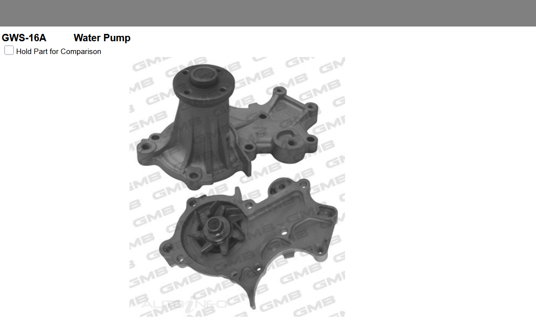 GENUINE GMB WATER PUMP+GASKET+SILICONE FOR Suzuki Baleno 1.8L EG GTX (SY418)