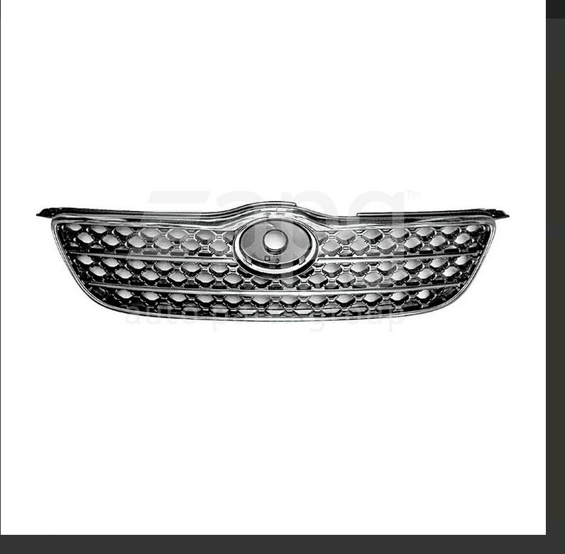 NEW FRONT GRILLE CHROME HONEYCOMB FOR TOYOTA COROLLA 10/2001-4/2004