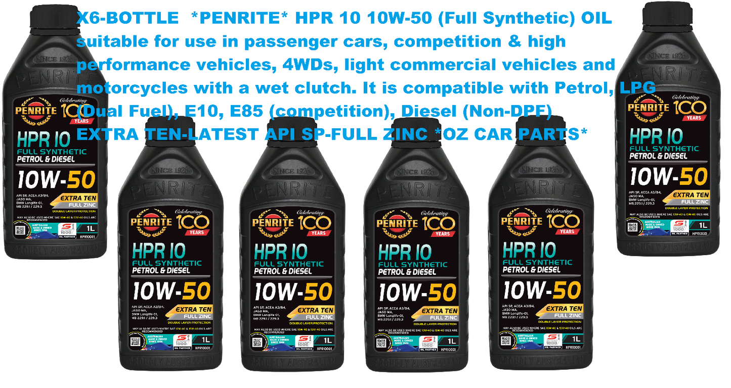 X6-BOTTLE *PENRITE* HPR 10 10W-50 (Full Synthetic) HPR10001 ENGINE OIL