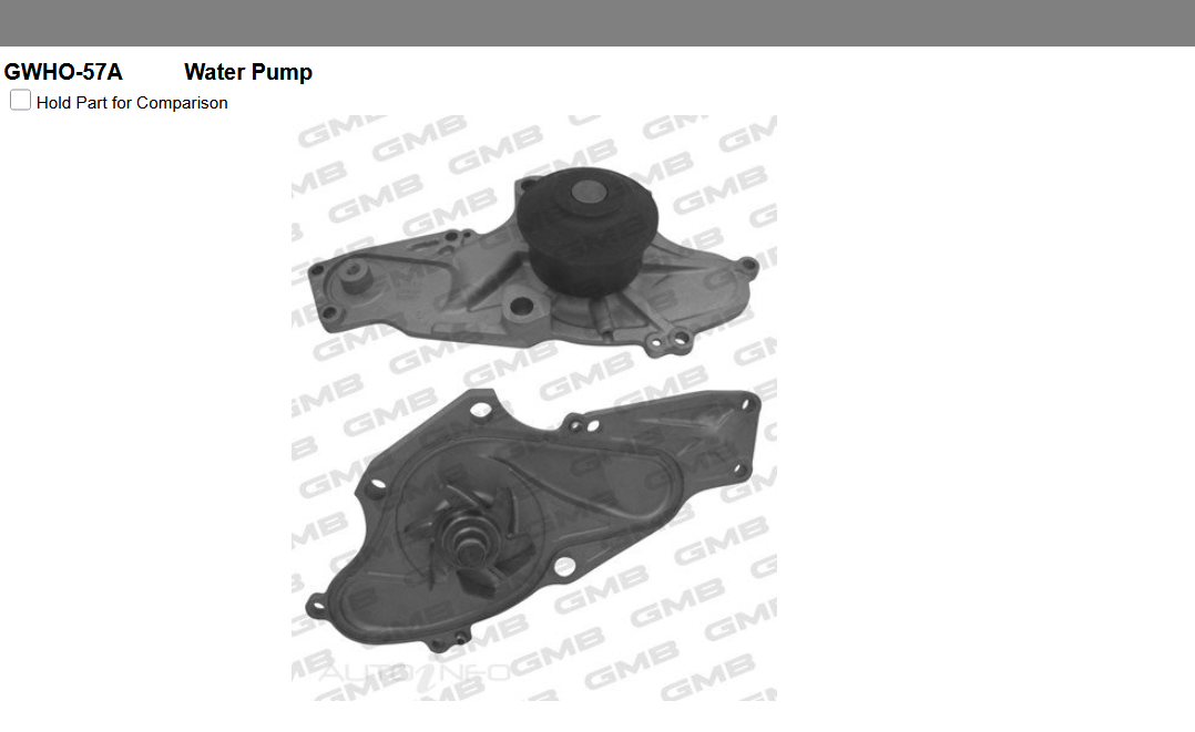 GENUINE GMB WATER PUMP+GASKET+SILICONE FOR Honda Accord 3.0L CM (CM6)
