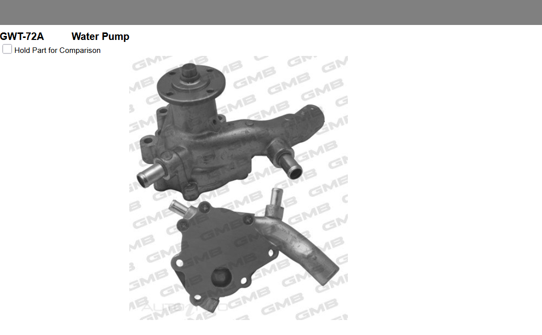 GENUINE GMB WATER PUMP+GASKET+SILICONE FOR Toyota LandCruiser 4.0 J80 SUV (FJ80)