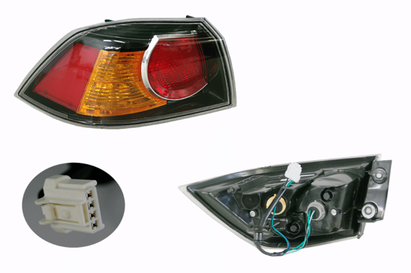 NEW PASSENGER SIDE TAIL LIGHT FOR MITSUBISHI LANCER CJ/CF 09/2007 ~ 2017 SEDAN