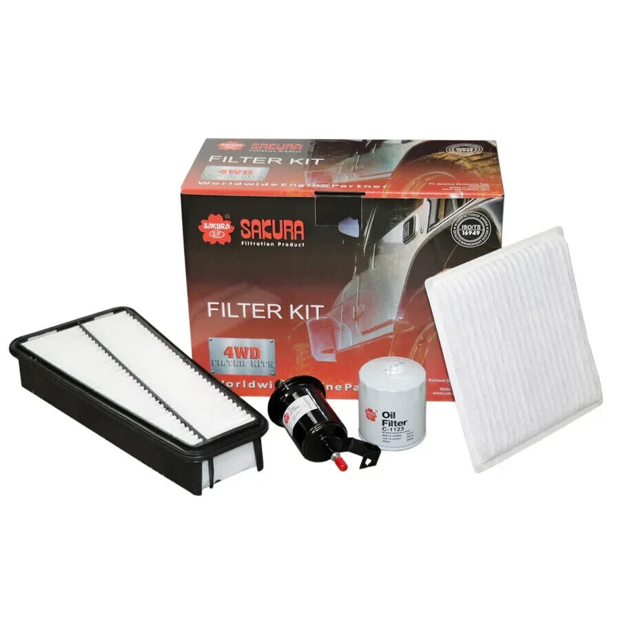 SERVICE FILTER KIT OIL AIR FUEL CABIN FOR TOYOTA LANDCRUISER PRADO 4.0L V6 PETRO