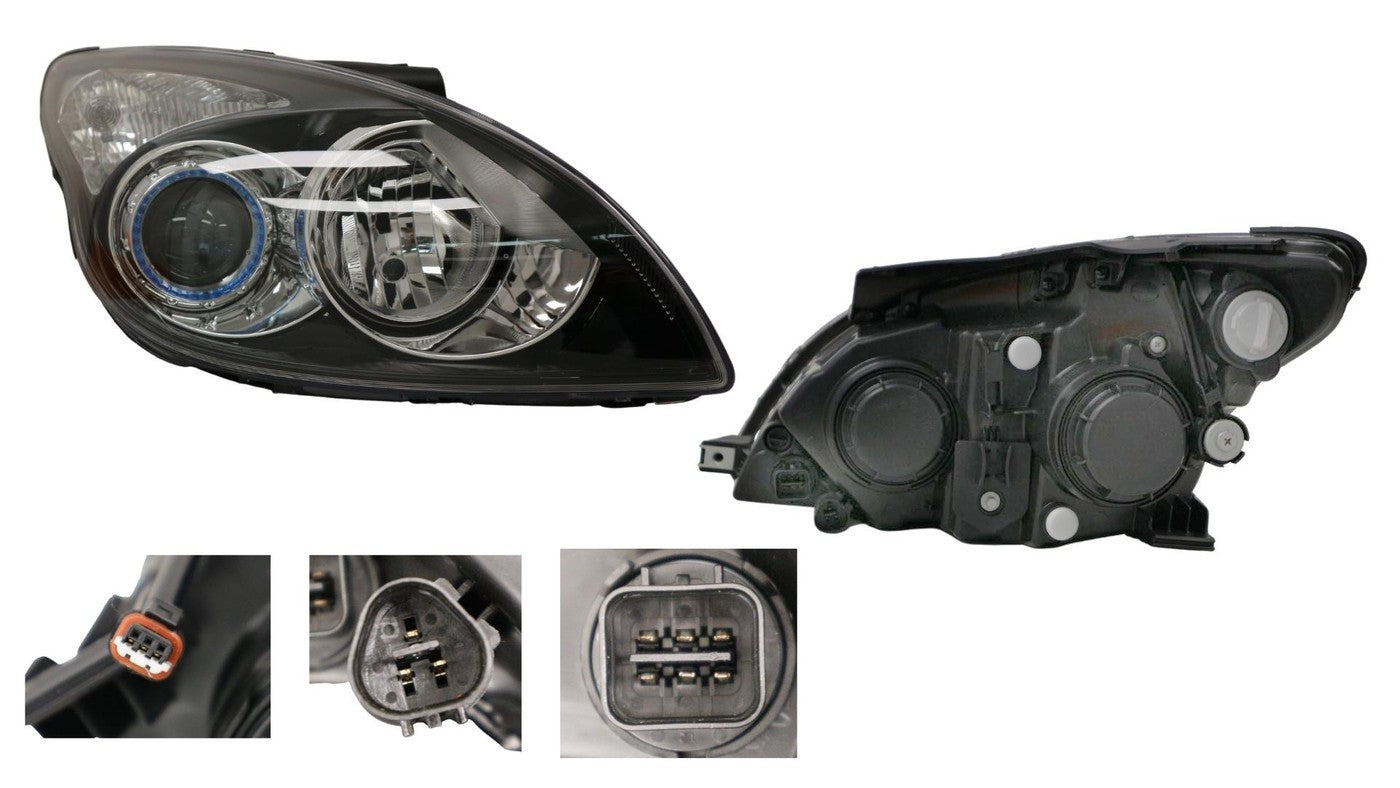 NEW DRIVER SIDE HEADLIGHT FOR HYUNDAI I30 FD 04/2010-04/2012 BLACK HEADLIGHT