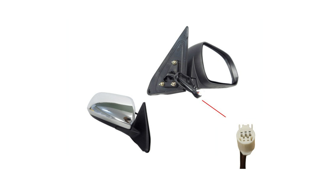 NEW RIGHT SIDE DOOR MIRROR FOR TOYOTA KLUGER GSU40 08/2007-12/2013 3-PIN CHROME