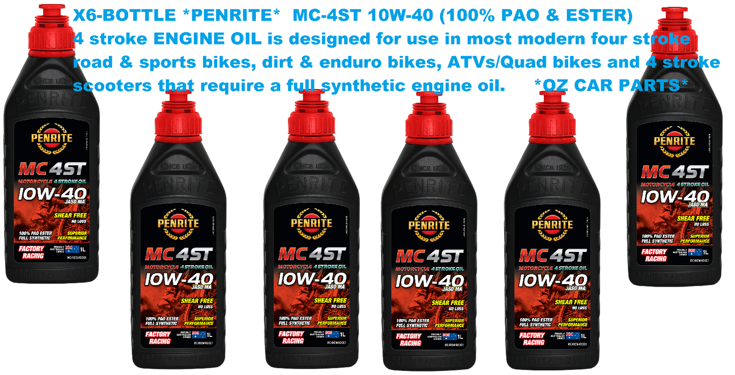 X6-BOTTLE *PENRITE* MC410W40001 MC-4ST 10W-40 (100% PAO & ESTER) 4 stroke Oil