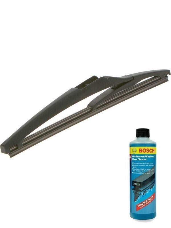 Bosch Rear Wiper Blade 230mm + Windshield Washer Fluid Fits Renault Koleos, Mega