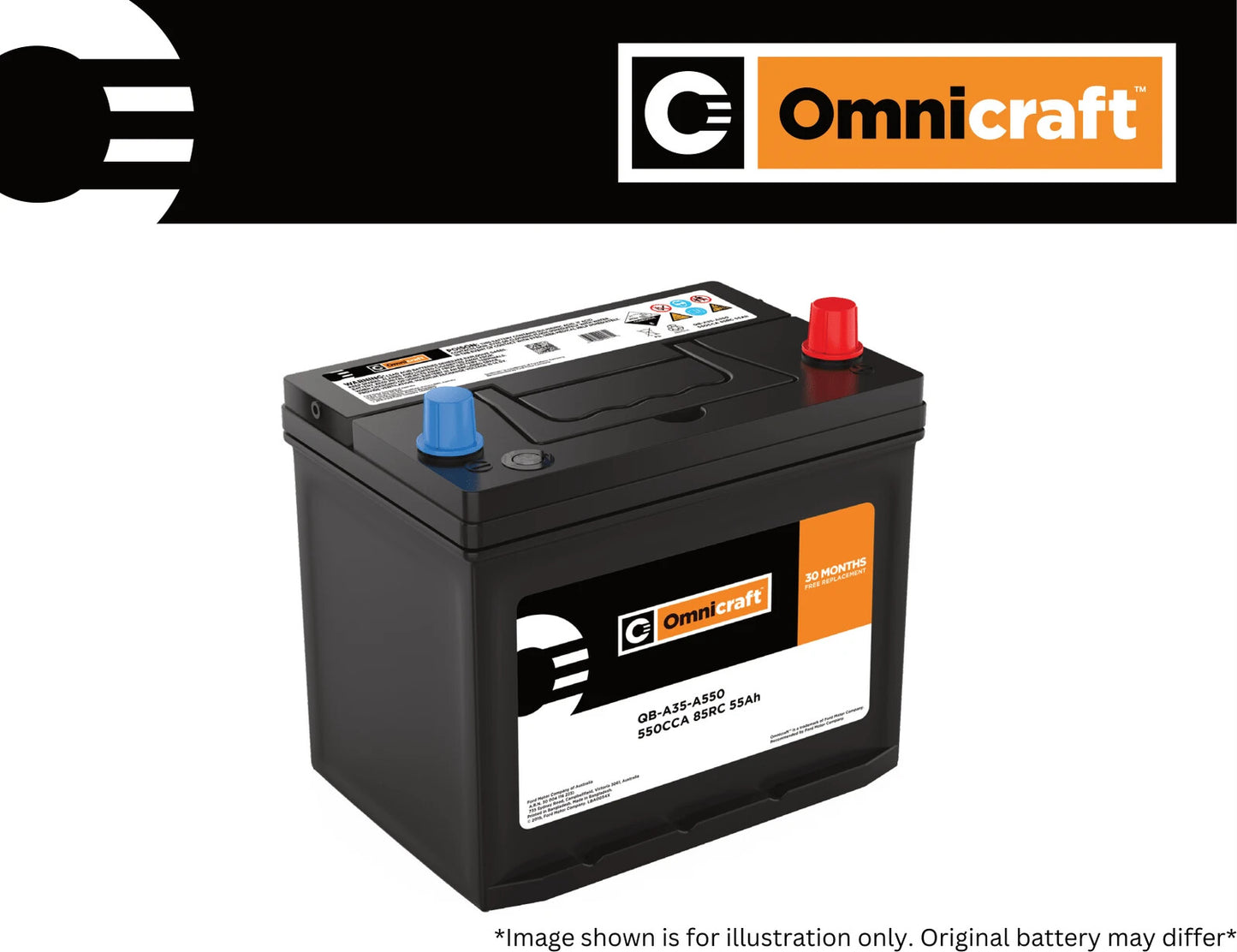 GENUINE Omnicraft Premium Battery DIN75L DIN77 775CCA for Ford Audi Mazda
