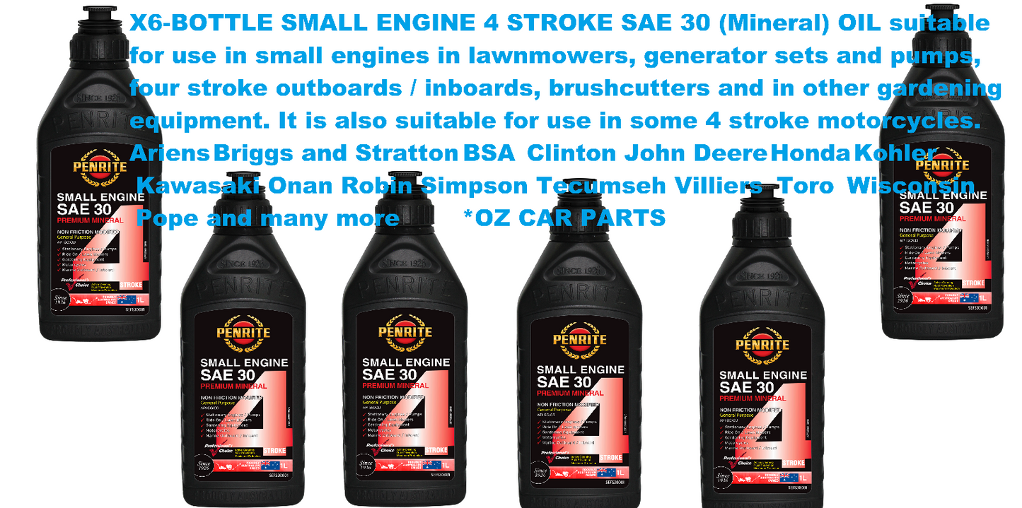 X6 BOTTLE SMALL ENGINE 4-STROKE OIL FOR small engines in lawnmowers, generator