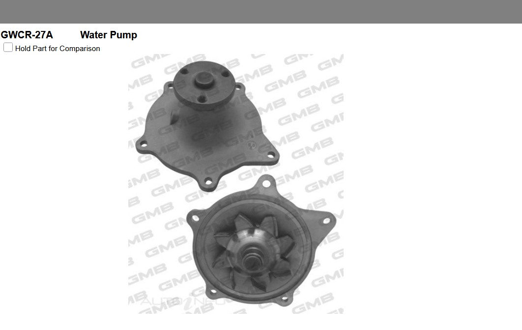 GENUINE GMB WATER PUMP+GASKET+SILICONE FOR Dodge RAM 1500 4.7 Standard Cab Picku