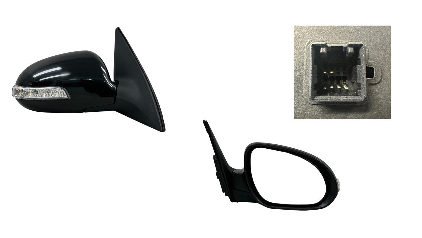 NEW RIGHT SIDE DOOR MIRROR FOR HYUNDAI I30 FD 09/2007-04/2012 HEATED+LIGHT 6-PIN