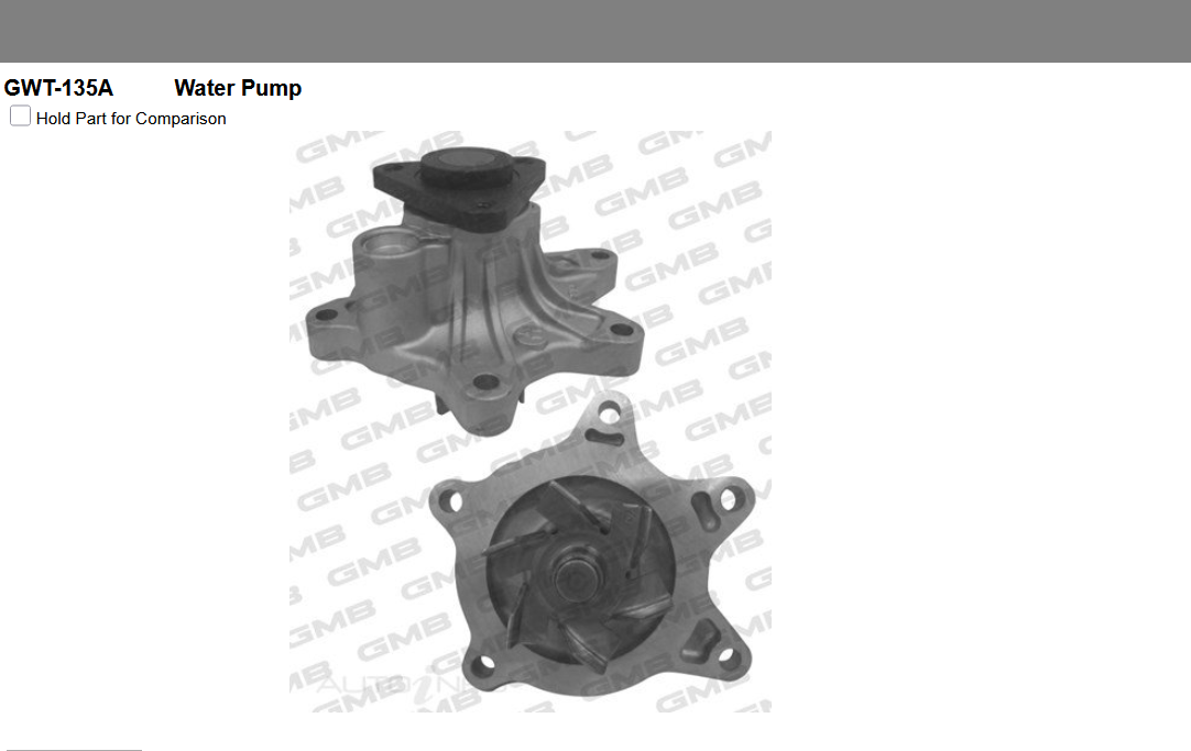 GENUINE GMB WATER PUMP+GASKET+SILICONE FOR Toyota Echo 1.5L CP10 (NCP13R)