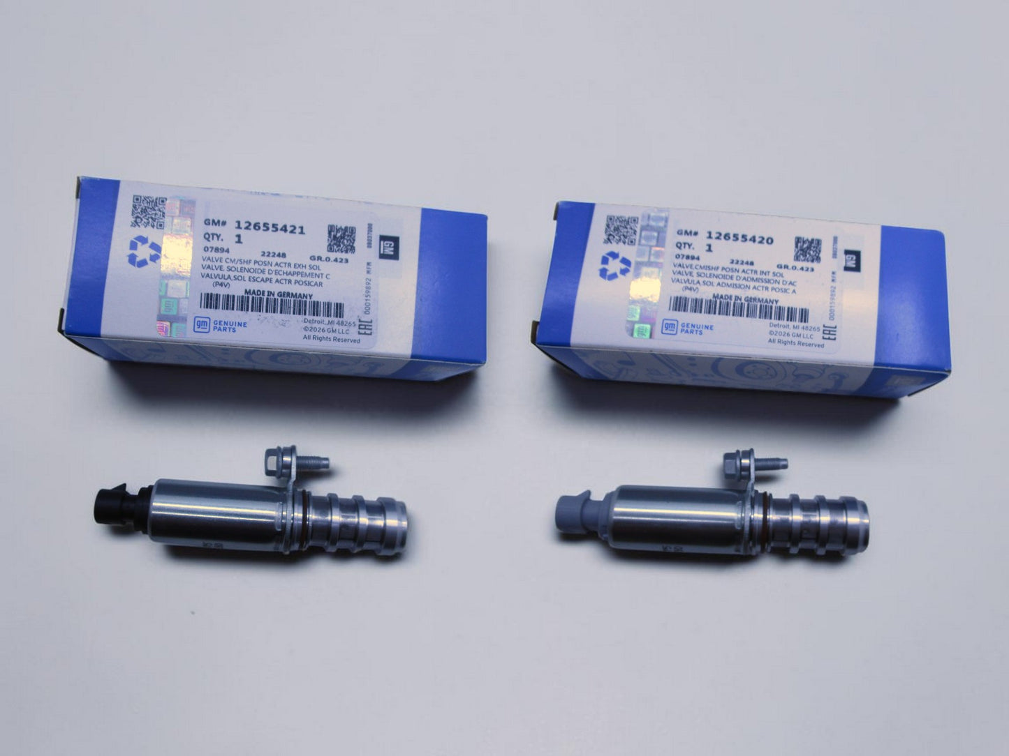 GENUINE Exhaust Camshaft Position Actuator Solenoid Pair Holden Captiva 2.4L