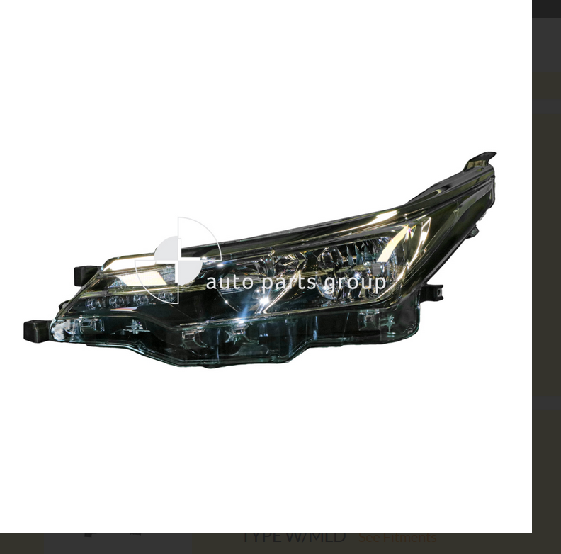 NEW LEFT HEADLIGHT LAMP FOR TOYOTA COROLLA ZRE172-R 11/2016-ON SEDAN
