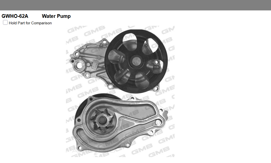 GENUINE GMB WATER PUMP+GASKET+SILICONE FOR Honda Civic 2.0L FN Type R (FN2)