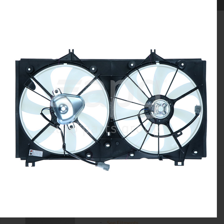 NEW RADIATOR FAN FOR TOYOTA CAMRY ACV40 7/2009-11/2011 2.4L 2AZFE 4CYL PETROL