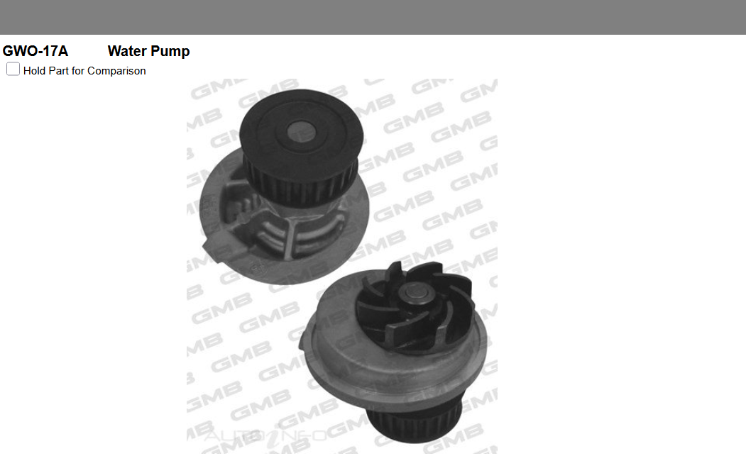 GENUINE GMB WATER PUMP+GASKET+SILICONE FOR Holden Rodeo 2.2L TF i (TFR30)