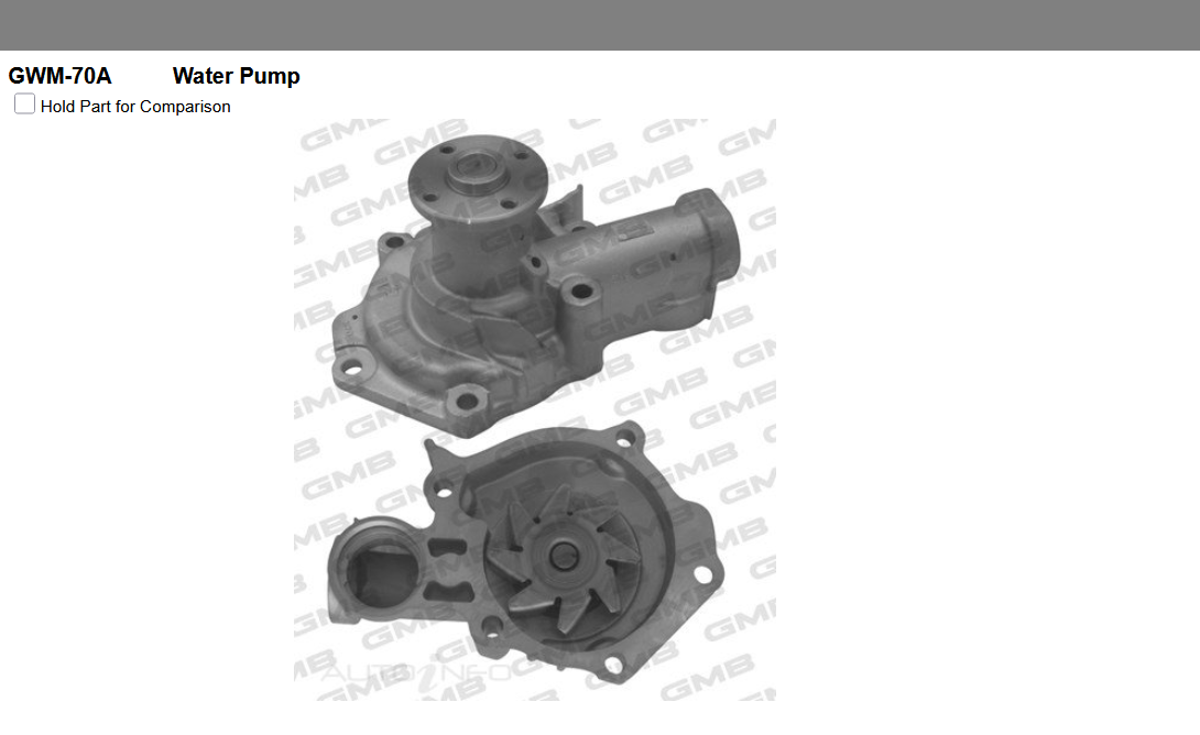 GENUINE GMB WATER PUMP+GASKET+SILICONE FOR Mitsubishi Magna 2.4L TF