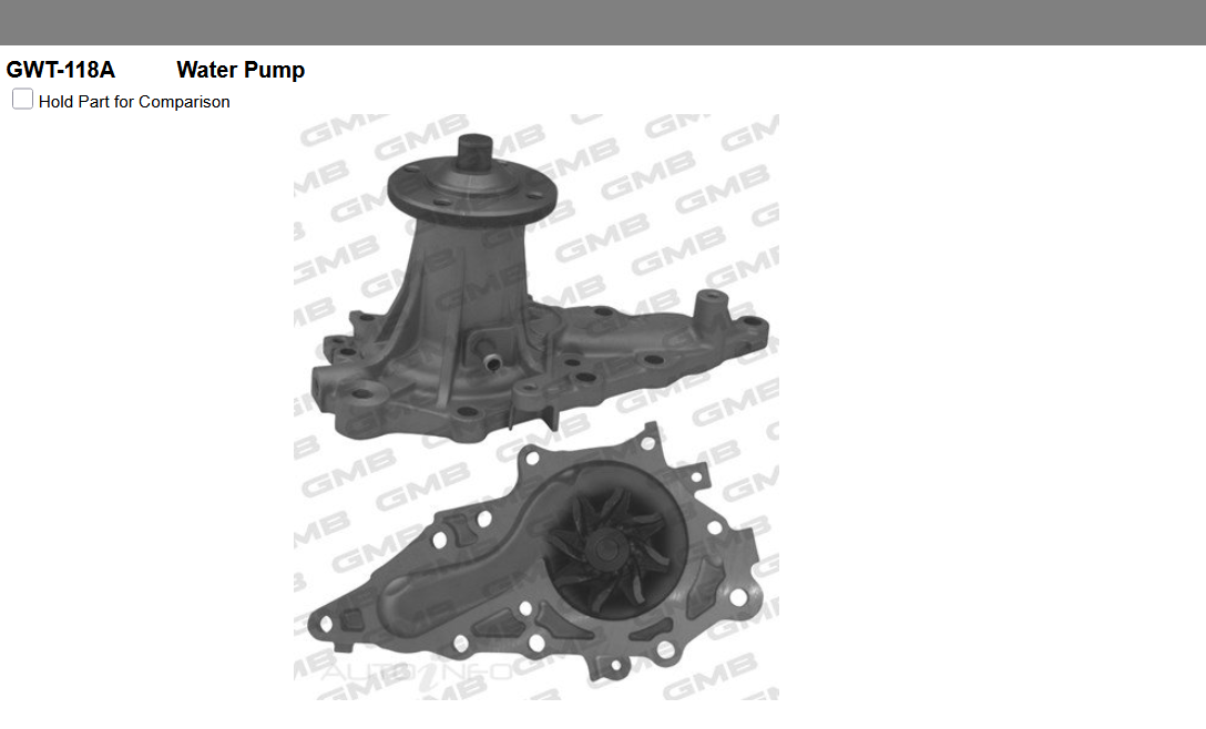 GENUINE GMB WATER PUMP+GASKET+SILICONE FOR Toyota Chaser 3.0 X100 VVTi (JZX101)