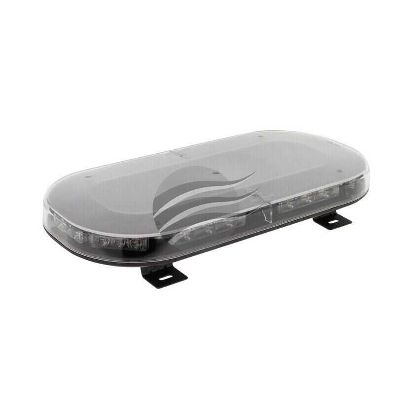 NEW LED Amber Mini Lightbar 12/24V Permanent Mount Clear Lens 21X