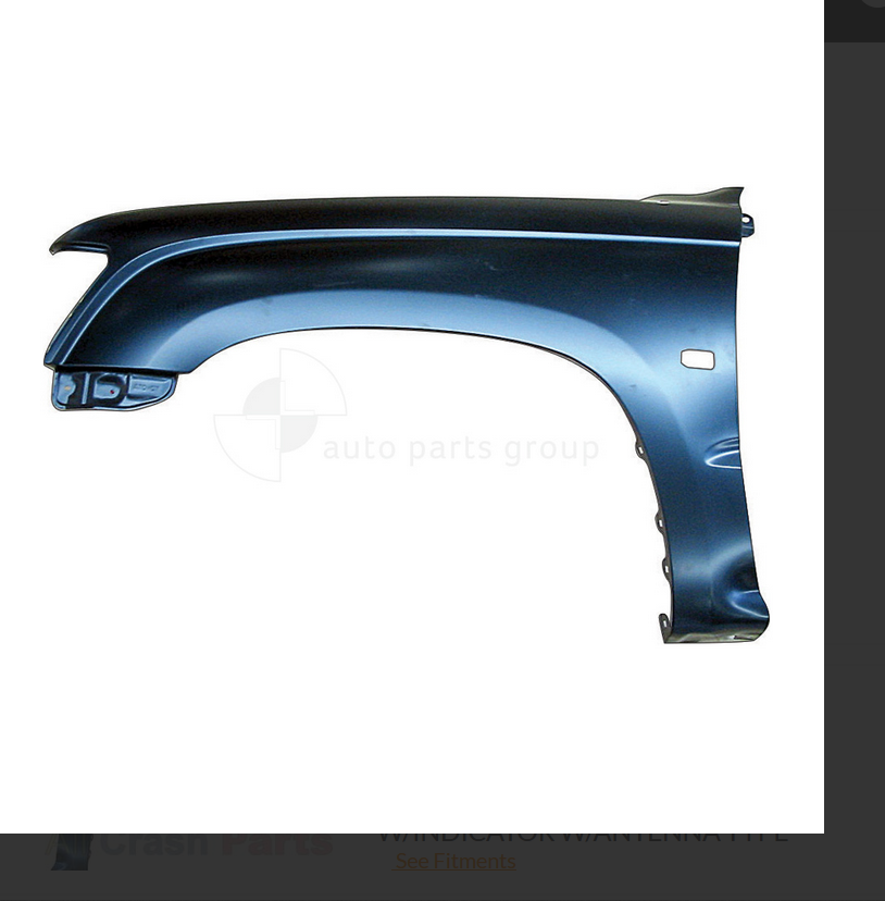 NEW LEFT FRONT GUARD FOR TOYOTA HILUX 9/2001-2/2005 BLINKER TYPE WITHOUT ANTENNA