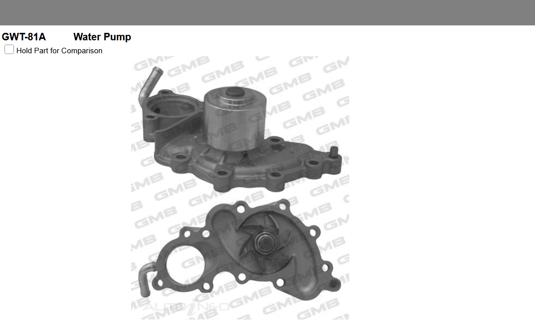 GENUINE GMB WATER PUMP+GASKET+SILICONE FOR Toyota UTE VZN95L 3.0L 1988-1993