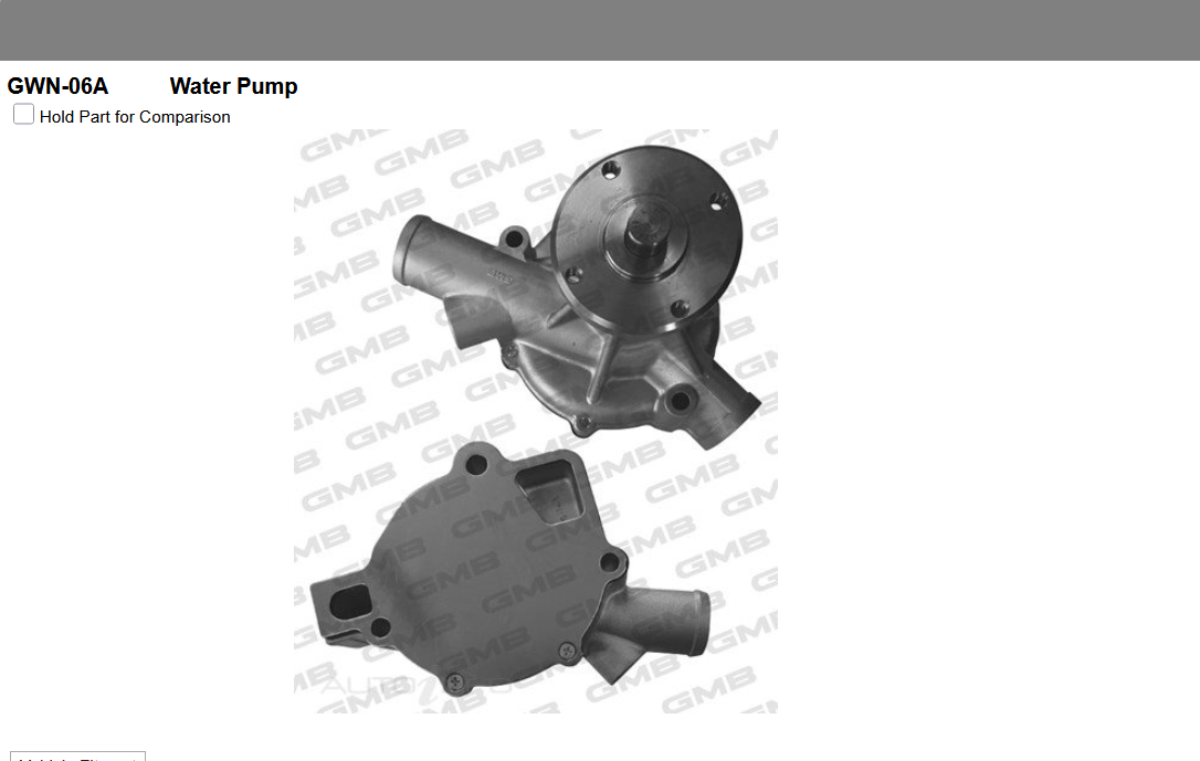 GENUINE GMB WATER PUMP+GASKET+SILICONE FOR Nissan Caball 2.0L C240 1966-1981