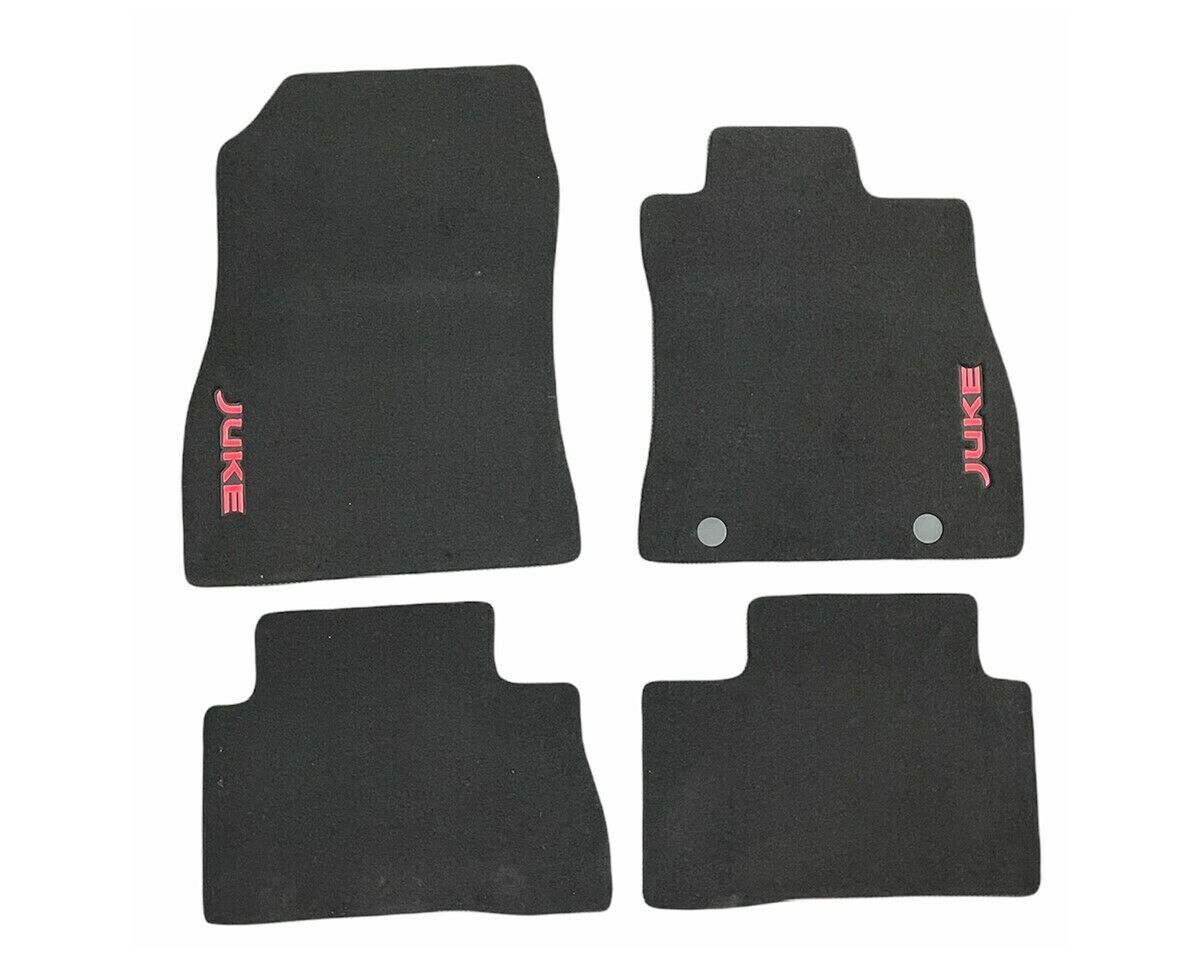 GENUINE FRONT & REAR FLOOR MAT CARPET SET FOR NISSAN JUKE F15 F-15 WITH RED LOGO