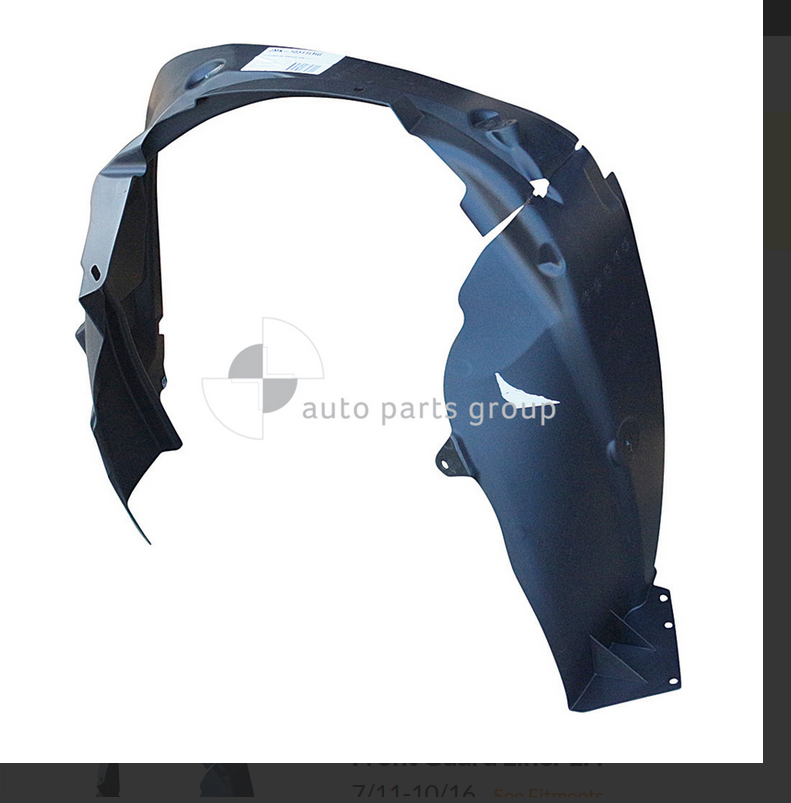GENUINE RIGHT FRONT INNER GUARD LINER FOR JEEP COMPASS MK 7/2011-10/2016 WAGON
