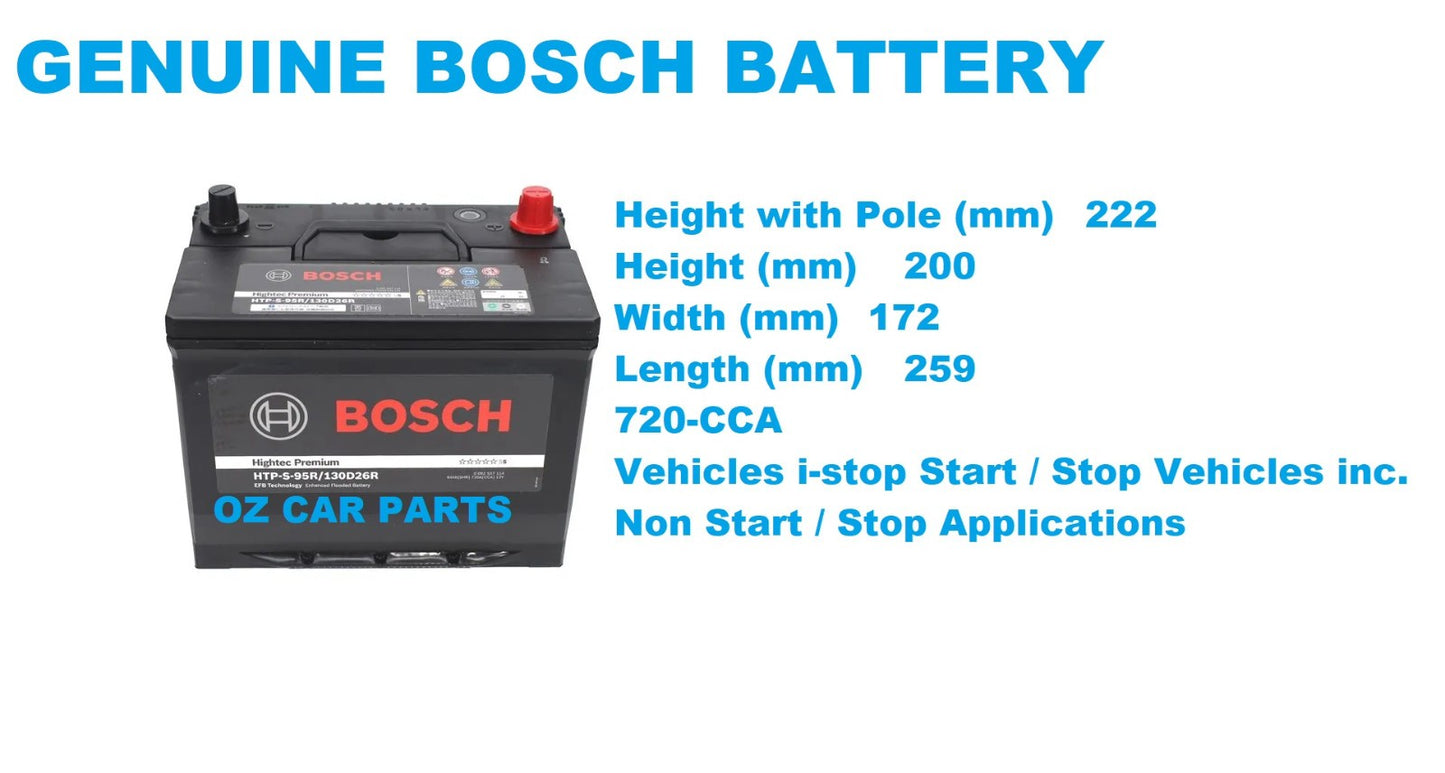 GENUINE BOSCH BATTERY FOR i-stop Start-Stop Vehicle 720-CCA
