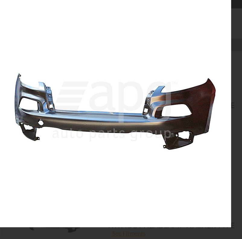 GENUINE FRONT BUMPER BAR UPPER FOR JEEP CHEROKEE 6/14-4/18 WITHOUT SENSOR-WASHE