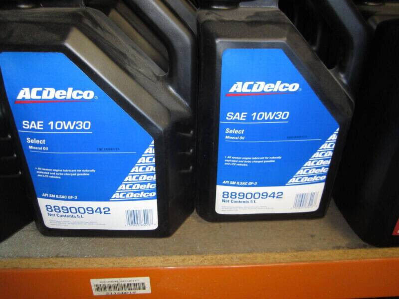 GENUINE ENGINE OIL 10W-30 AC DELCO 5-LITER