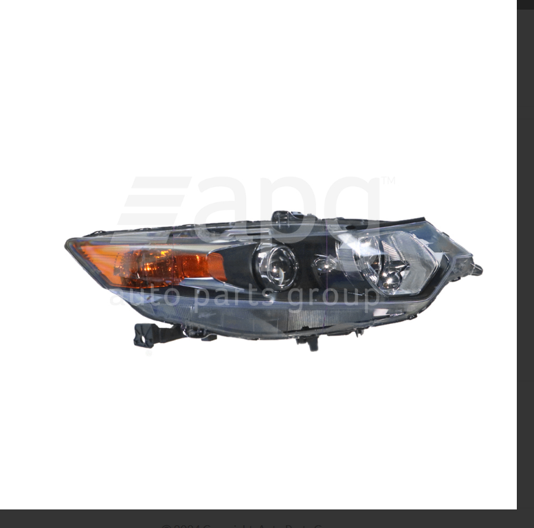 NEW RIGHT HEADLIGHT FOR HONDA ACCORD EURO SEDAN 8/2008-7/2011 HALOGEN MANUAL ADJ