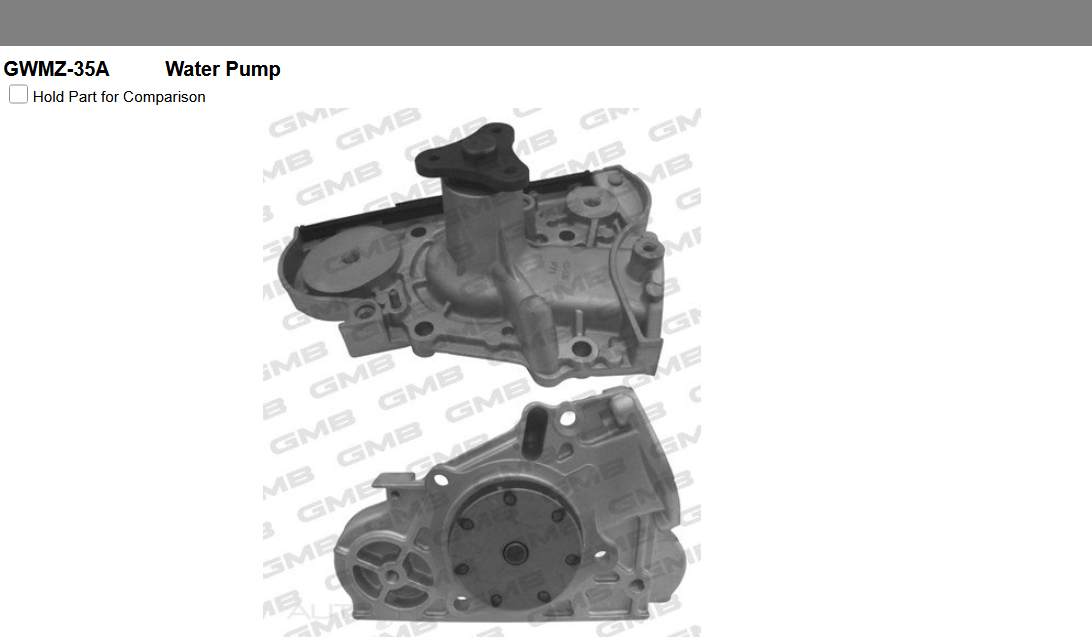 GENUINE GMB WATER PUMP+GASKET+SILICONE FOR Mazda 323 1.8 BG 16V (BG8P