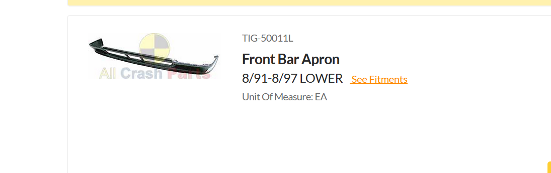 NEW FRONT BAR LOWER APRON FOR TOYOTA HILUX 8/1991-8/1997 LN85R/LN86R/RN85R/RN90R