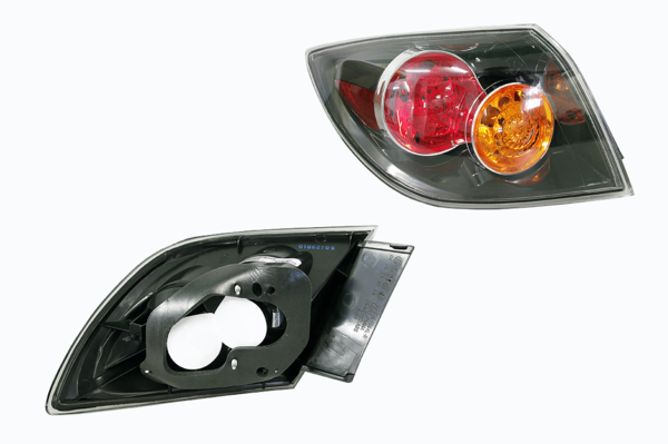 NEW LEFT SIDE TAIL LIGHT FOR MAZDA 3 HATCHBACK BK 01/04-12/08 BLACK/AMBER/RED