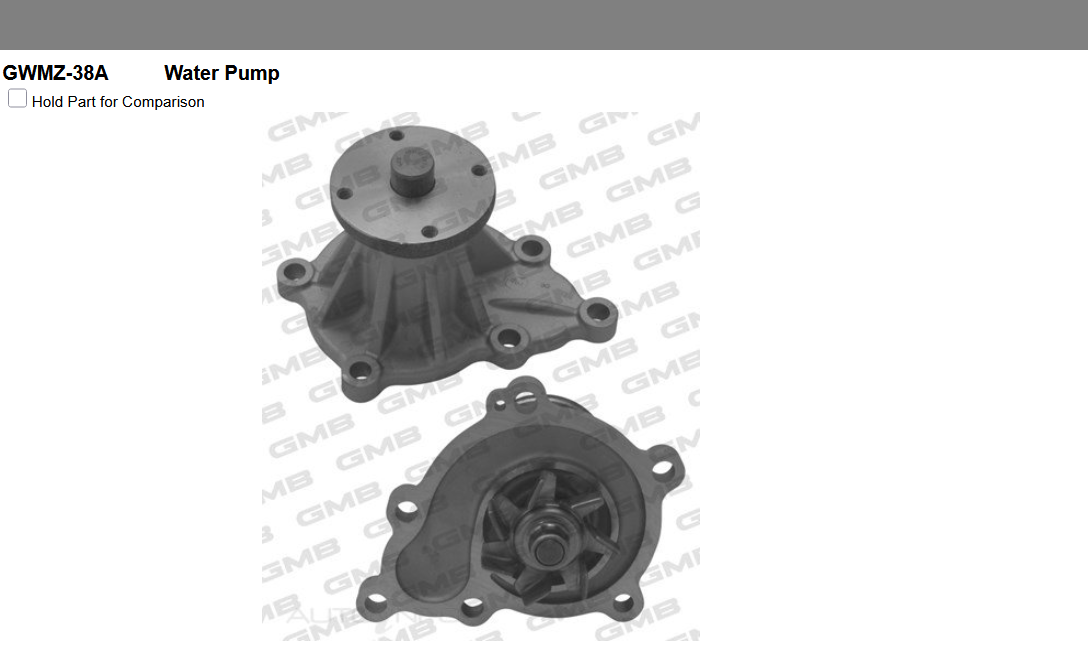 GENUINE GMB WATER PUMP+GASKET+SILICONE FOR Mazda B-Series 2.6L UF B2600 BRAVO