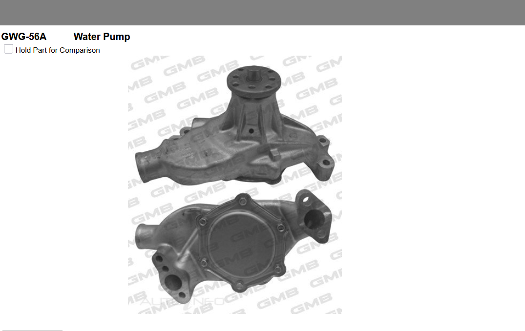 GENUINE GMB WATER PUMP & GASKET & SILICONE FOR HOLDEN V8 (GWG-56A)