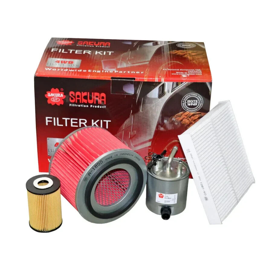 SERVICE FILTER KIT OIL AIR FUEL CABIN FOR NISSAN PATROL GU Y61 ZD30DDTi 3.0L DIE