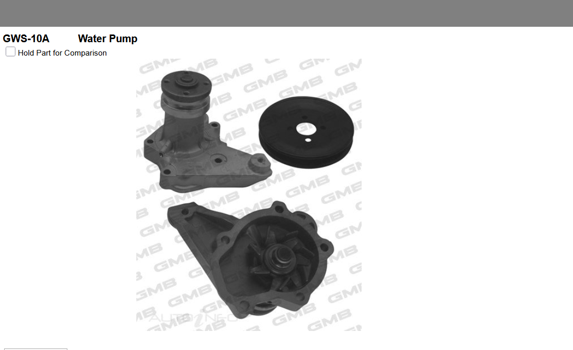 GENUINE GMB WATER PUMP+GASKET+SILICONE FOR SUZUKI ALTO SB305 VAN 0.5L 1985-1988