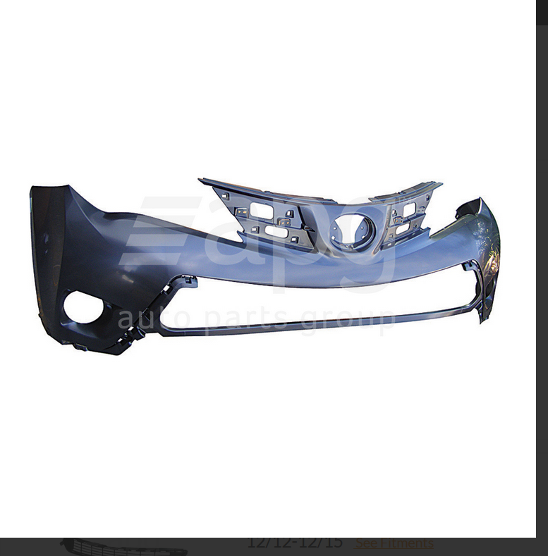 NEW FRONT BAR COVER BUMPER FOR TOYOTA RAV4 12/12-12/15 GX W/O HEADLAMP WASHER TY
