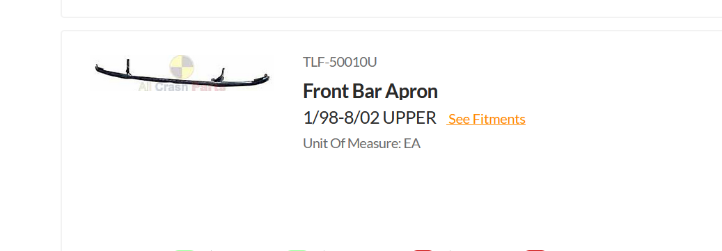 NEW Front Bar APRON FOR TOYOTA LANDCRUISER 100-SERIES 1/1998-8/2002 UPPER