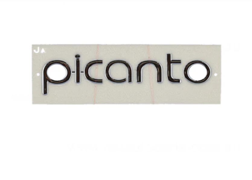 Genuine REAR TAIL GATE BADGE EMBLEM FOR KIA PICANTO JA HATCH 2/2019-10/2023