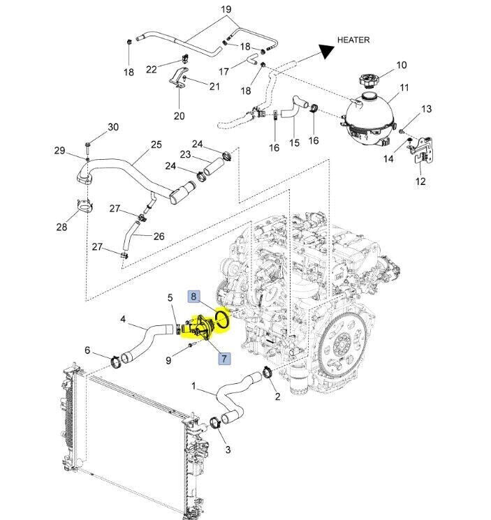 GENUINE Thermostat & Housing FOR Holden ZB Commodore 2.0L Turbo 2018-2020