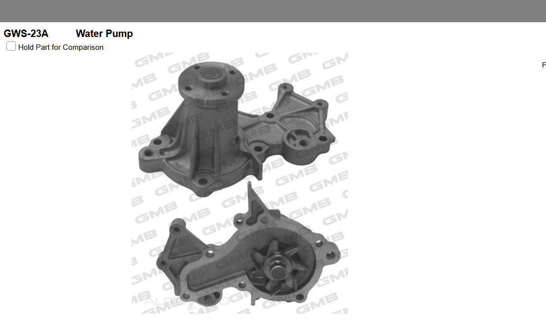 GENUINE GMB WATER PUMP+GASKET+SILICONE FOR Suzuki Grand Vitara 1.6 GT 4x4 (SQ416