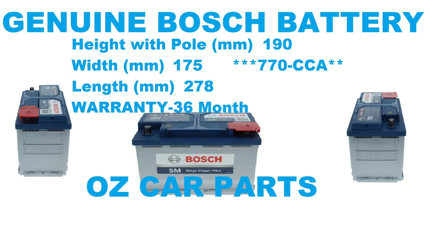 GENUINE BOSCH BATTERY FOR Toyota Fortuner 2.8L GUN156 1GD-FTV AWD WARRANTY-36 M